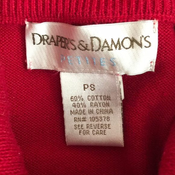 Draper’s & Damon’s Cherry Red Cowl Neck Sweater - Picture 4 of 4